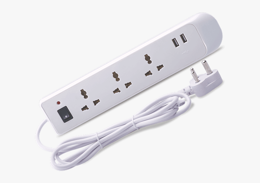 Bajaj 6a 3 Sockets, 2 Usb Extension Board - Bajaj Spike Guard Usb, HD Png Download