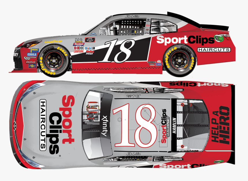 Transparent Sport Clips Logo Png - Denny Hamlin 2018 Darlington, Png Download