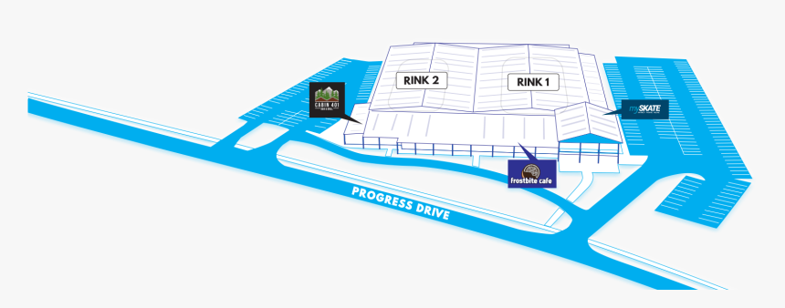 Map Of Cockburn Ice Arena Showing Both Entrances, As - Cockburn Ice Arena Map, HD Png Download