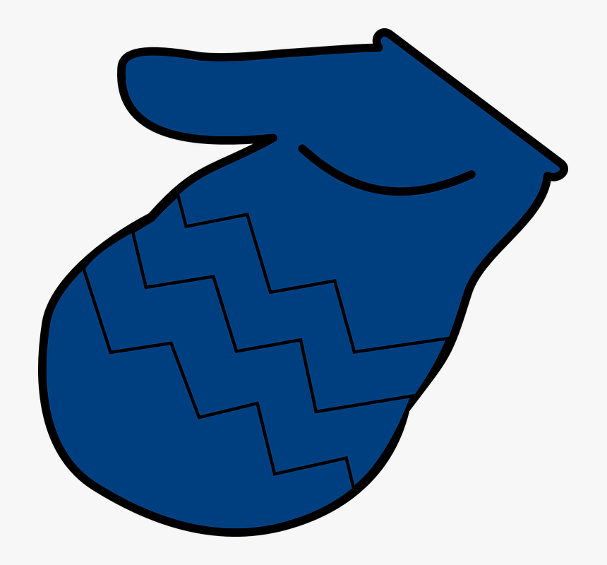 Mitten, Winter, Gloves, Cold, Freezing, Hand, Blue - Guantes De Frio Png, Transparent Png
