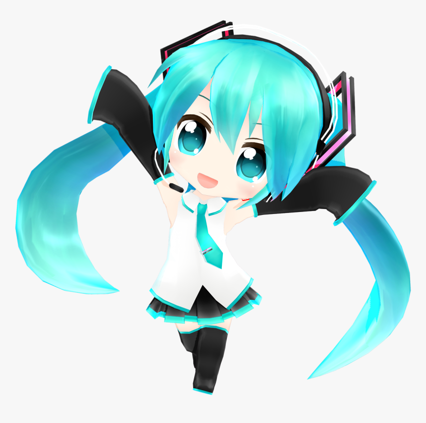 Hatsune Miku By Kemika - Mmd Kemika Sd Miku, HD Png Download
