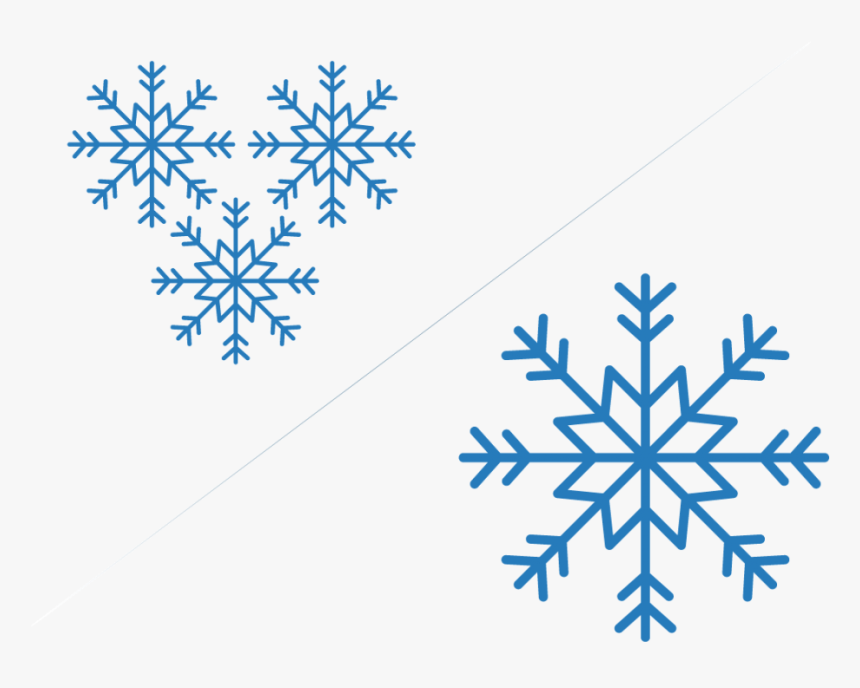Size Of Ice Crystals - Light Blue Snowflake Clip Art, HD Png Download