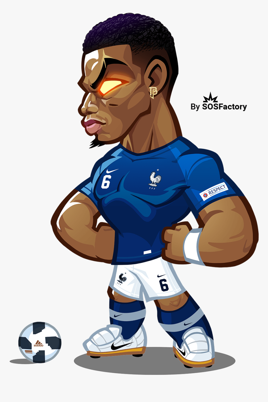 Worldcup Russia Mascotization Project Paul Pogba Caricature - World Cup Russia 2018 Mascotization Project, HD Png Download
