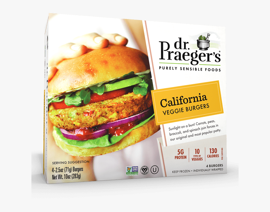 Praeger S California Veggie Burgers Package - Dr Praeger's Veggie Burgers, HD Png Download