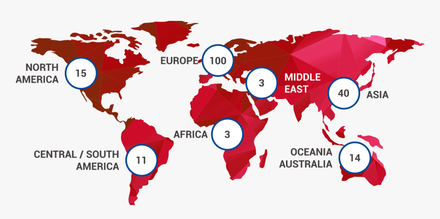 Efmd Global-equis Accreditated Schools - World Map Outline With Islands, HD Png Download