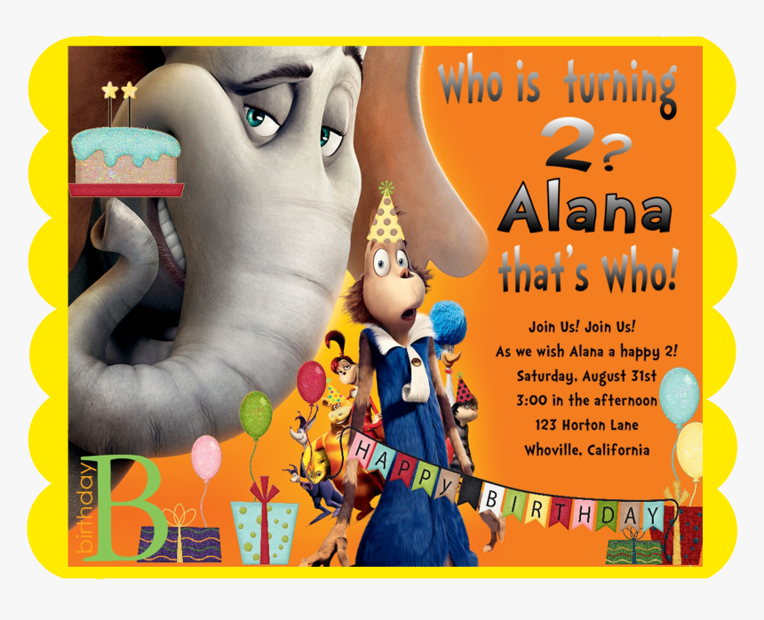 Dr. Seuss' Horton Hears, HD Png Download