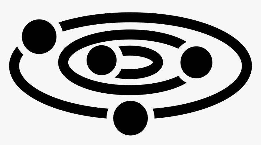 Planets And Orbits - Solar System Black And White Png, Transparent Png