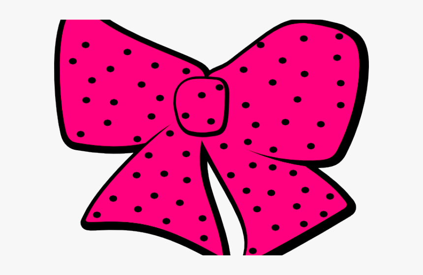 Dots Clipart Black Hair Bow - Bow Clip Art, HD Png Download