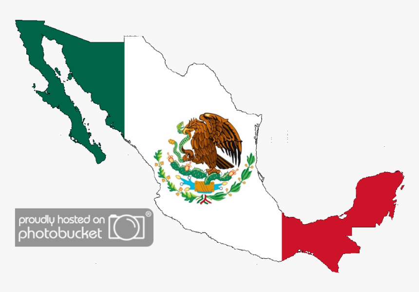 Transparent Bandera De Mexico Png - Mexico Flag And Map, Png Download