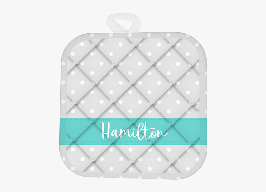 Custom Last Name Polka Dotted Pot Holder 
title Custom - Bag, HD Png Download