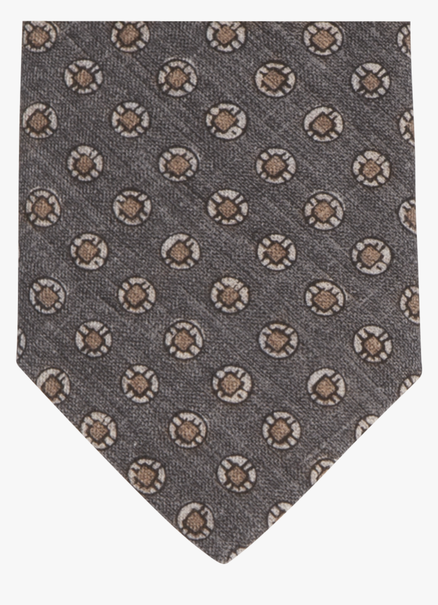 Grey Dotted Wool Tie 
 Title Grey Dotted Wool Tie - Polka Dot, HD Png Download