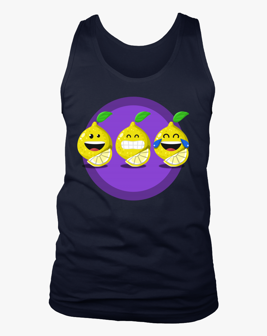 Funny Cartoon Fruit Feeling Mood Happy Lemon Face Men - One Piece Zoro Shirt Tank, HD Png Download