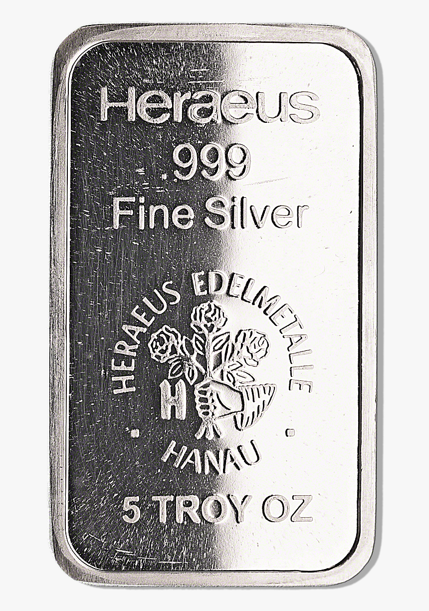 Heraeus Silver Bar - Silver, HD Png Download
