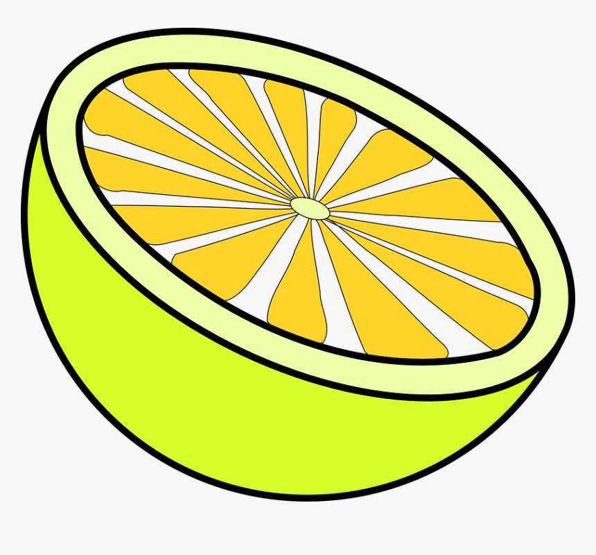 Lemon, Cut, Yellow, Fruit, Juice, Citrus, Sour, Acidic - Lemon Clip Art, HD Png Download