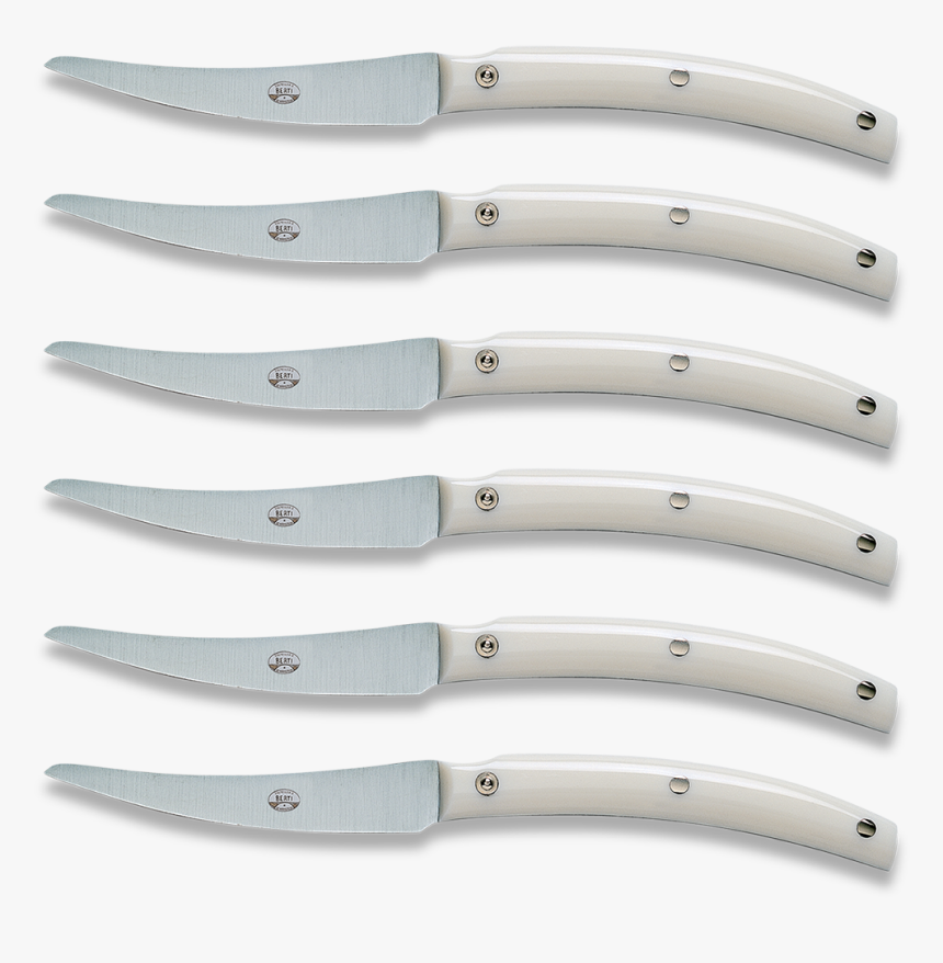 Convivio Steak Knife, White Set Of 6 - Blade, HD Png Download