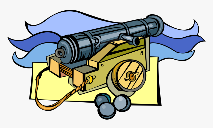 Vector Illustration Of Buccaneer Pirate Ship S Cannon - Vector Graphics, HD Png Download