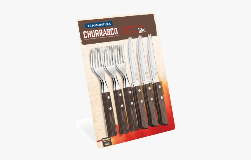 Knives And Forks Sets - Tacamuri Cu Maner De Lemn, HD Png Download