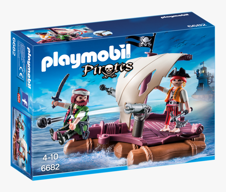 Playmobil - 6682 - Pirates - Pirate Raft - Image 1 - Playmobil 6682, HD Png Download
