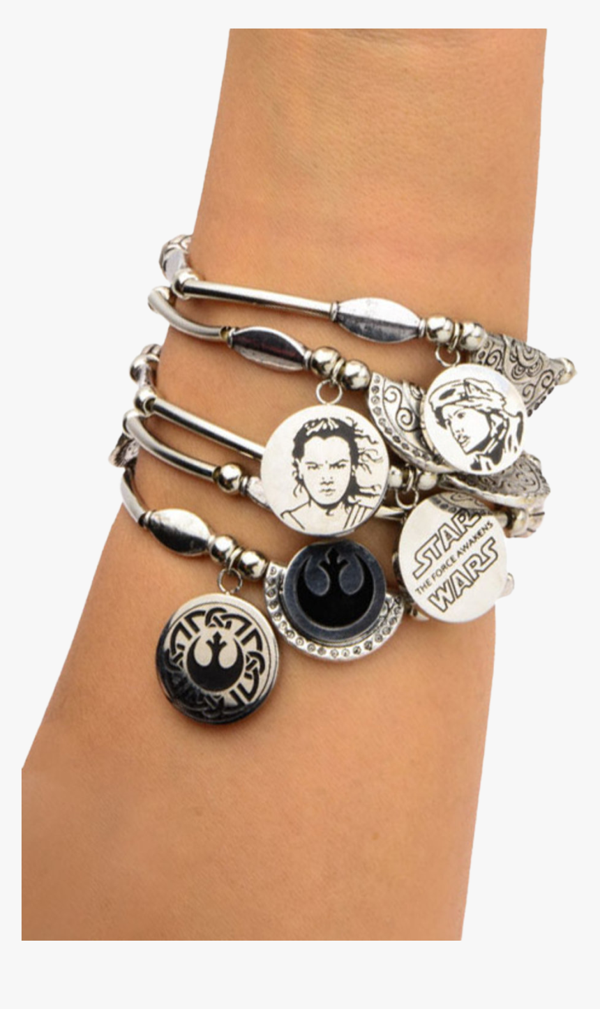 Star Wars Jewellery Episode 7 Rey Stainless Steel Charm - Bracelet, HD Png Download