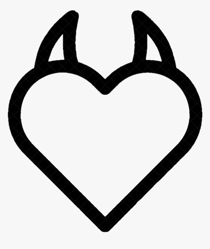 Heart With Horns Transparent Clipart , Png Download Heart With Horns