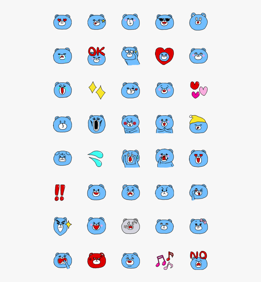 Blue Bear Emoji, HD Png Download
