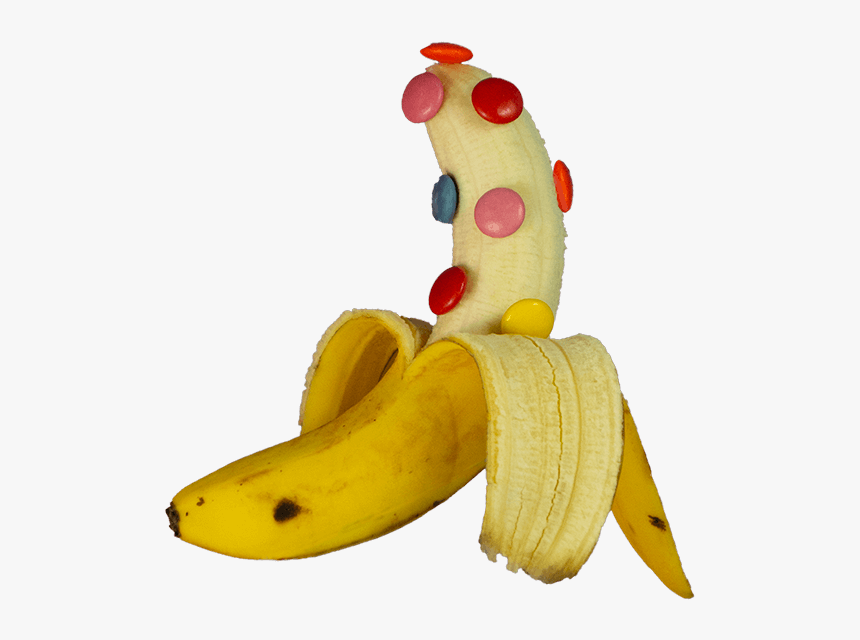 Banana Photo With Smarties - Saba Banana, HD Png Download
