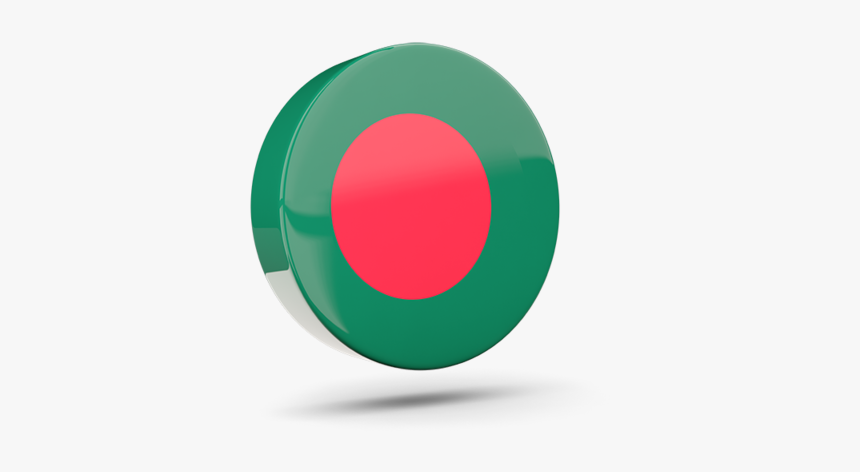 Glossy Round Icon 3d - Bangladesh Flag 3d Png, Transparent Png