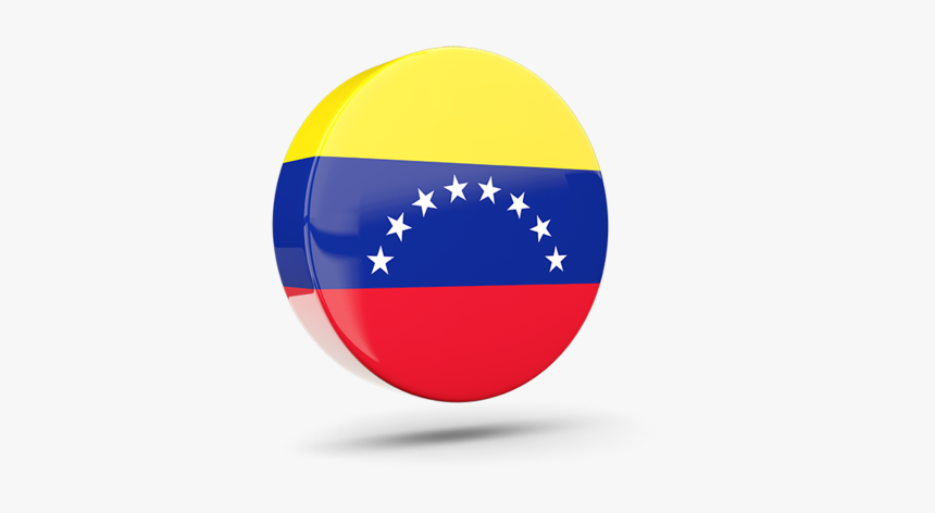 Glossy Round Icon 3d - Venezuela Png Circle Flag, Transparent Png