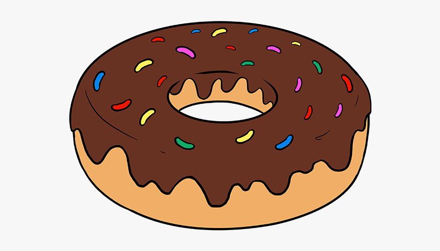 Clip Art How To Draw A - Donut Drawing, HD Png Download