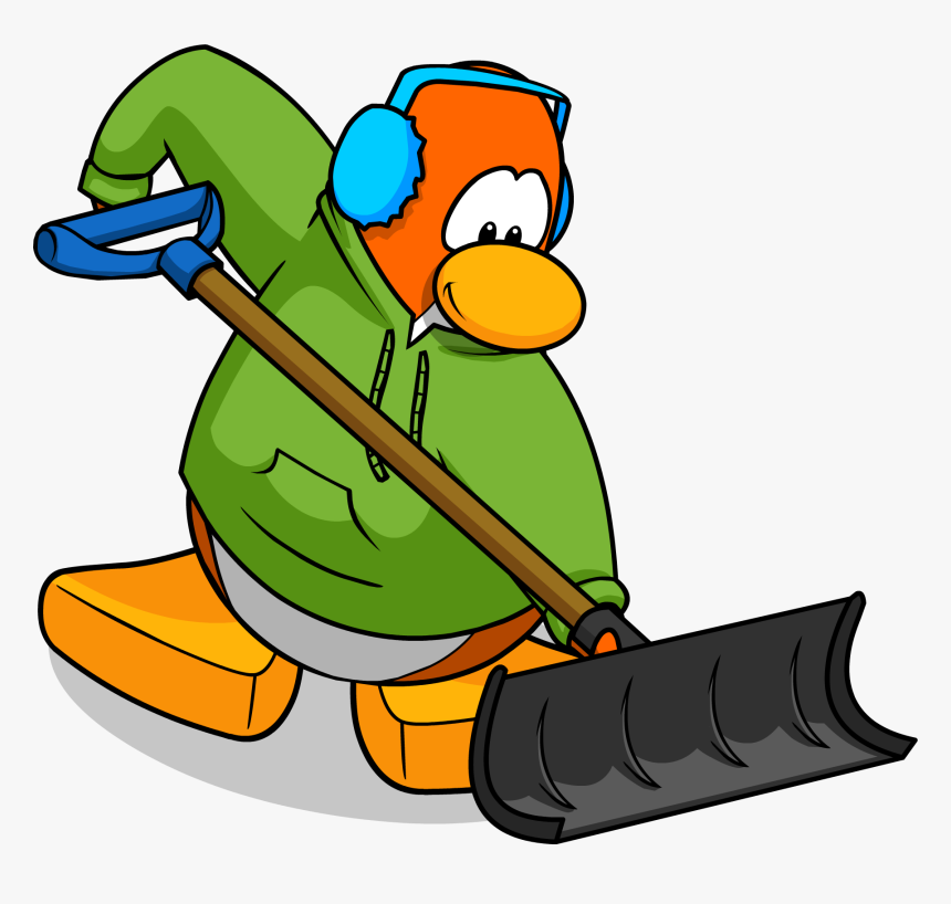 Clipart Snow Shoveling - Club Penguin Snow Shovel, HD Png Download