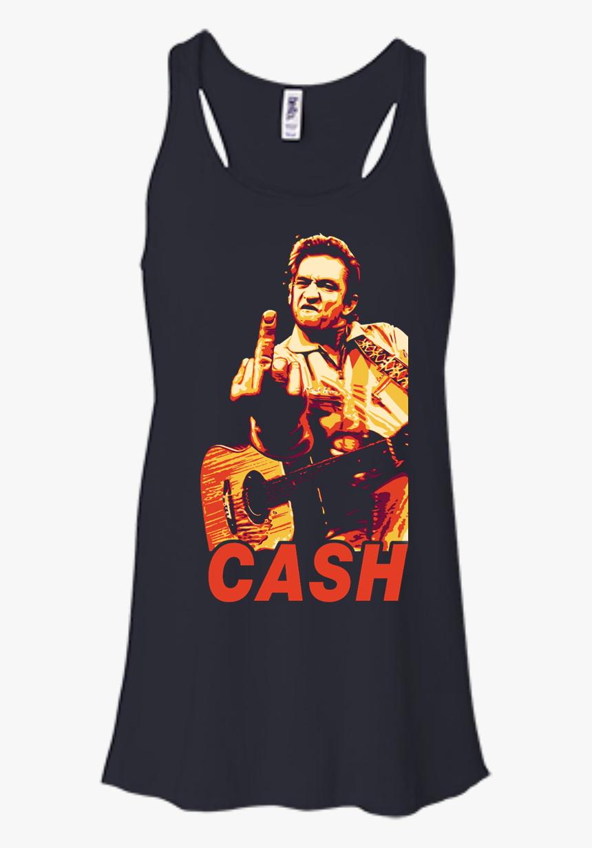 Johnny Cash T Shirt, Hoodies, Tank Top - Johnny Cash Middle Finger, HD Png Download