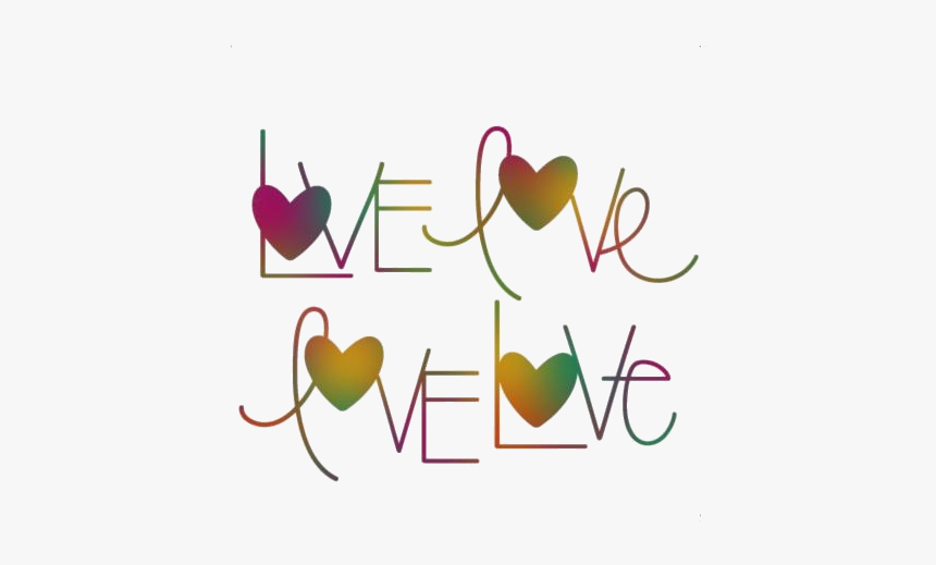 Love Love Word Png Background - Heart, Transparent Png