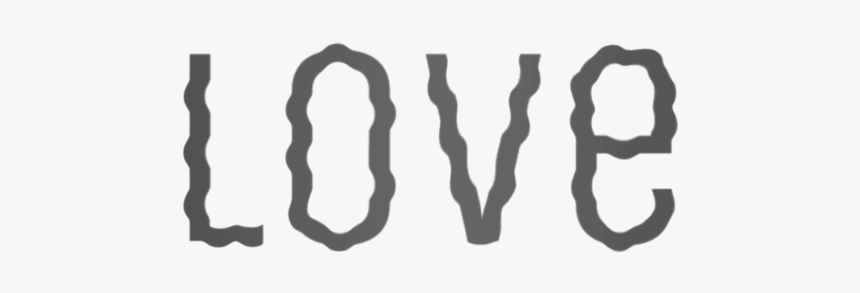 #love #word #wavy #waves #grey #tumblr #aesthetic - Calligraphy, HD Png Download