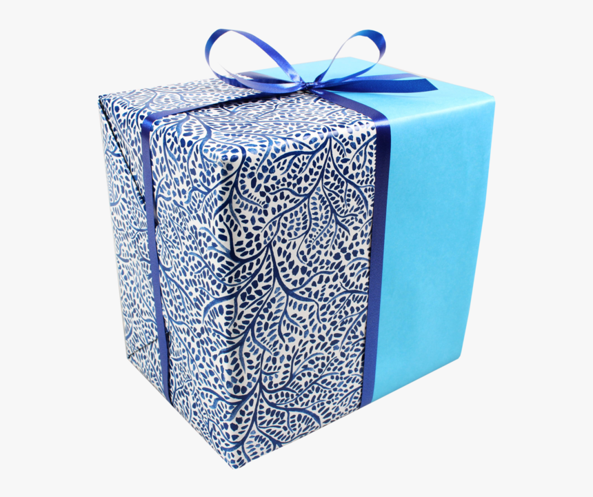 Blue Gift Ribbon Png - Box, Transparent Png