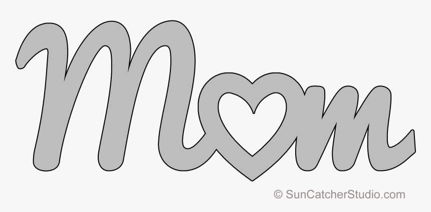 Love Wood Clipart Word - Stencil Of The Word Mom, HD Png Download