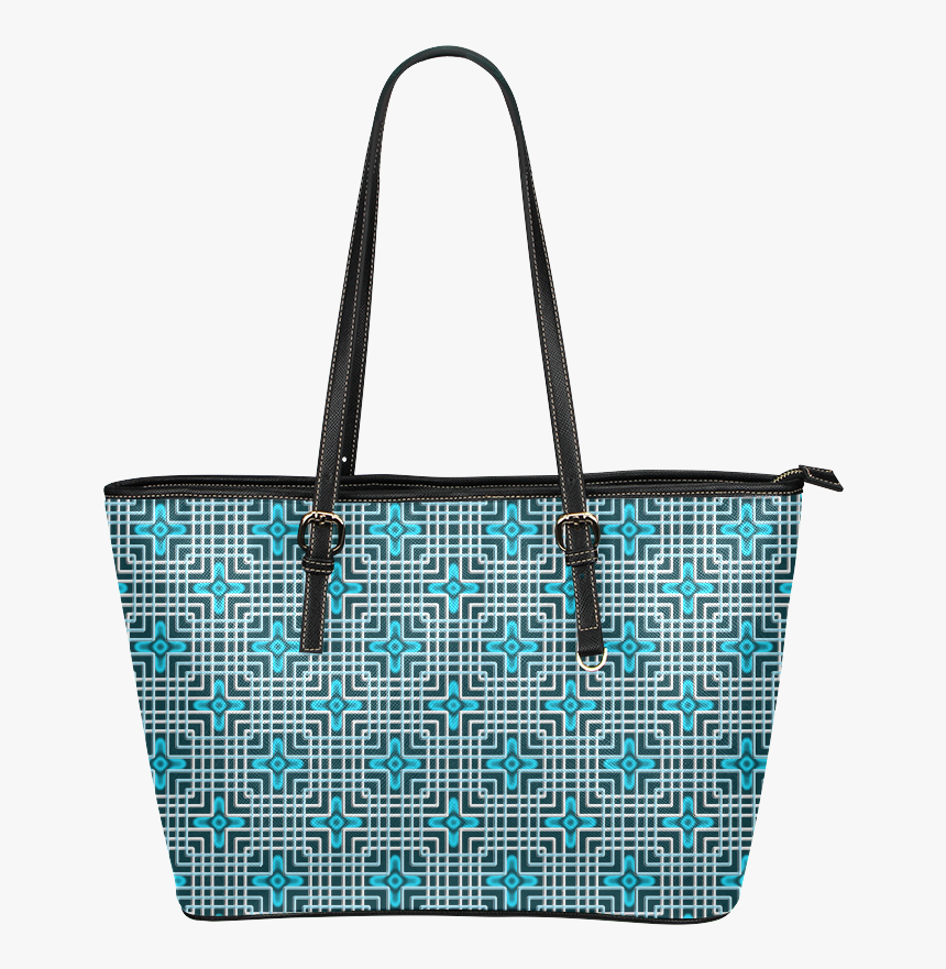 Neon Blue Flowers And White Grid Unique Geometric Pattern - Alcohol Ink On Leather, HD Png Download
