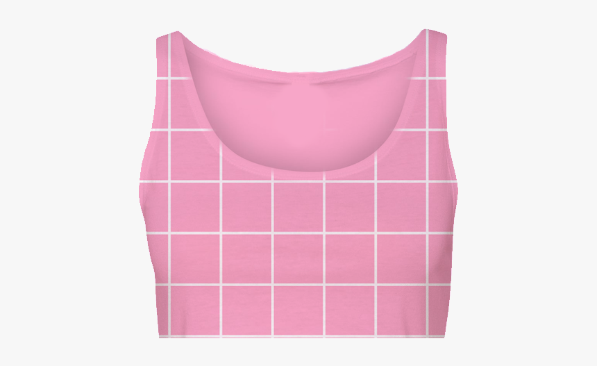 Pink Grid Crop Tank - Active Tank, HD Png Download