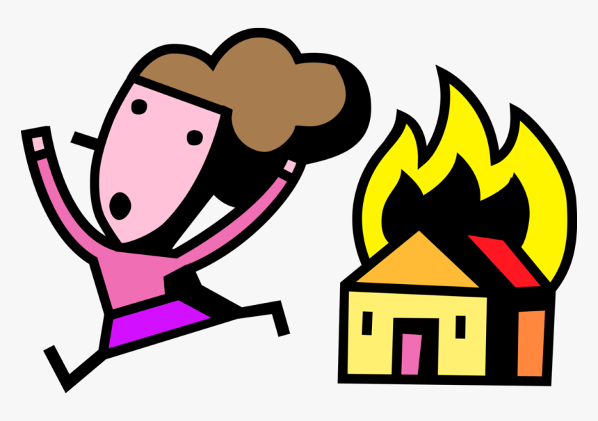 House Openclipart Vector Graphics Download Free Image - Running From House On Fire, HD Png Download