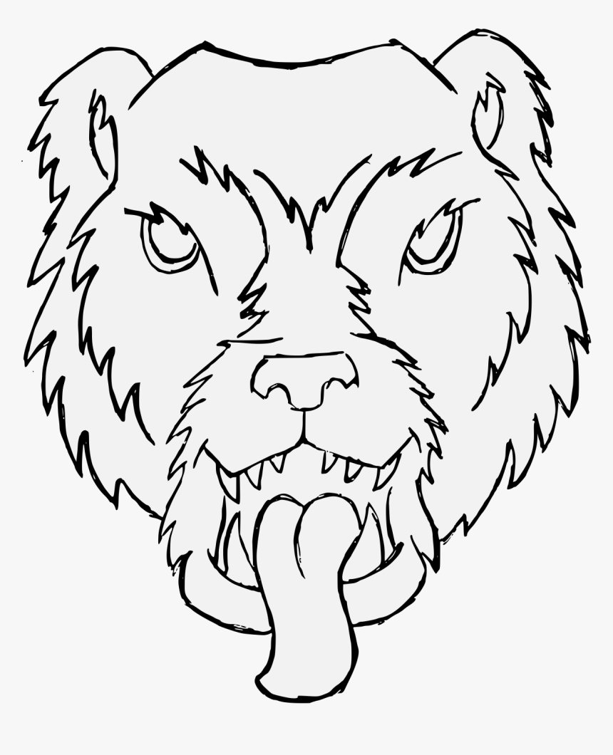Transparent Bear Outline Png - Illustration, Png Download