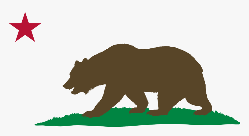 Calif Transparent Brown Bear - California State Flag Png, Png Download
