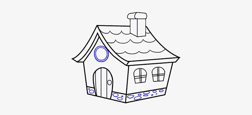 How To Draw Cartoon House - Draw A Cartoon House, HD Png Download