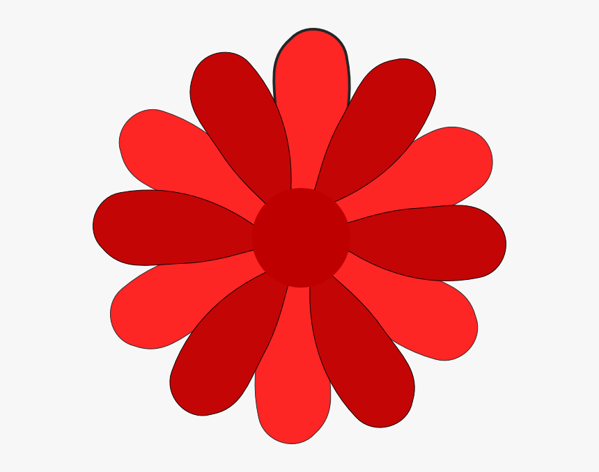 Red Gerber Clip Art - Flower Pink Png Clipart, Transparent Png