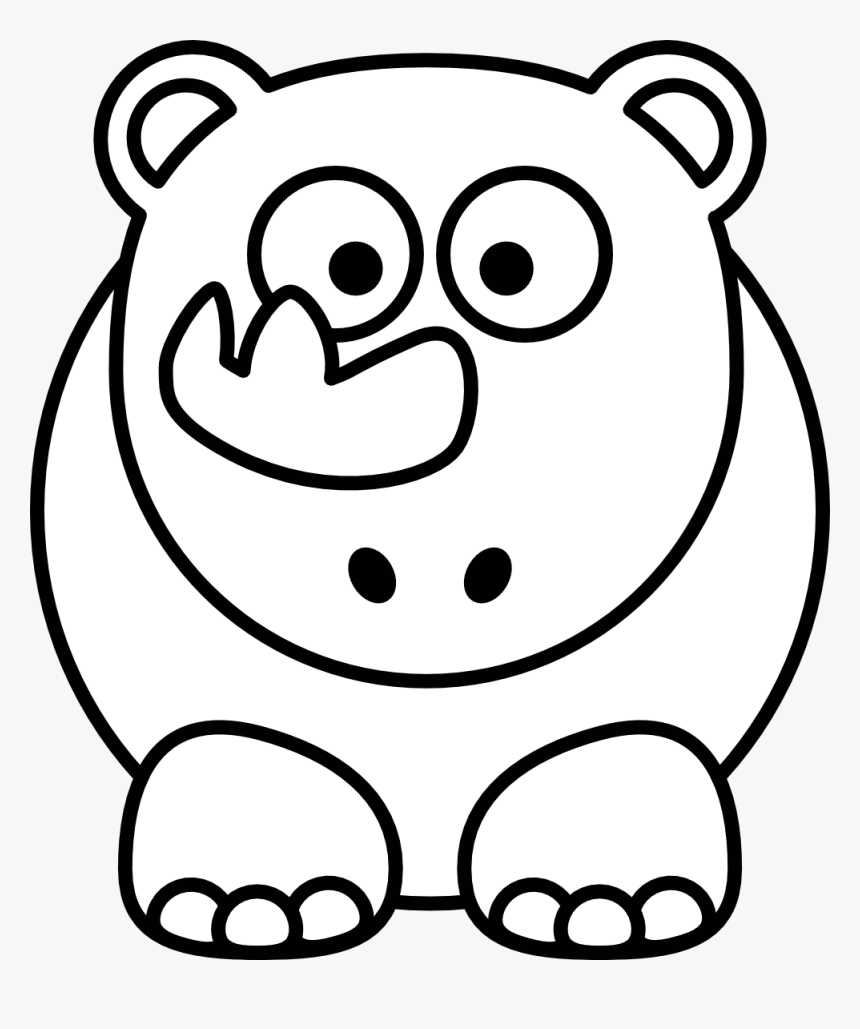 Hippos Clip Art Black And White, HD Png Download