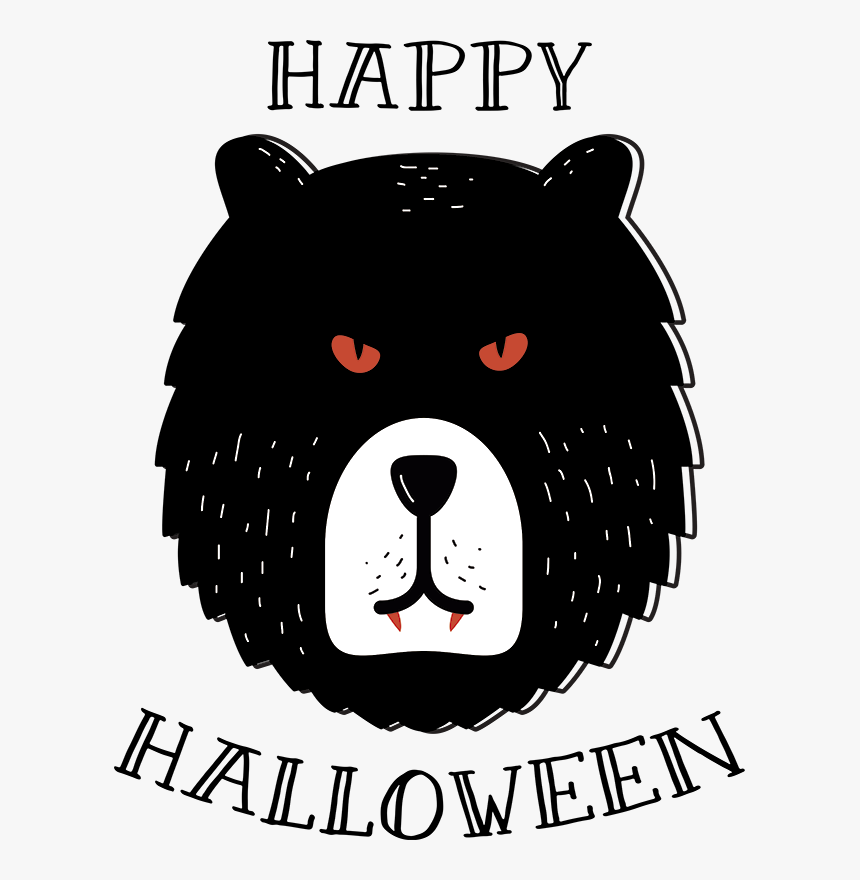 Happy Halloween Grizzly Bear, HD Png Download