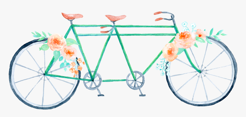 Clipart Bicycle Watercolor - Bicycle, HD Png Download