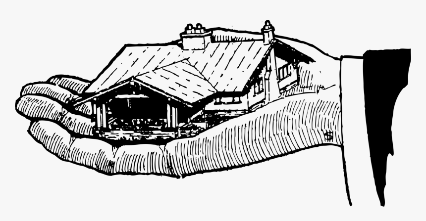 House Drawing Building Black And White Home - House, HD Png Download