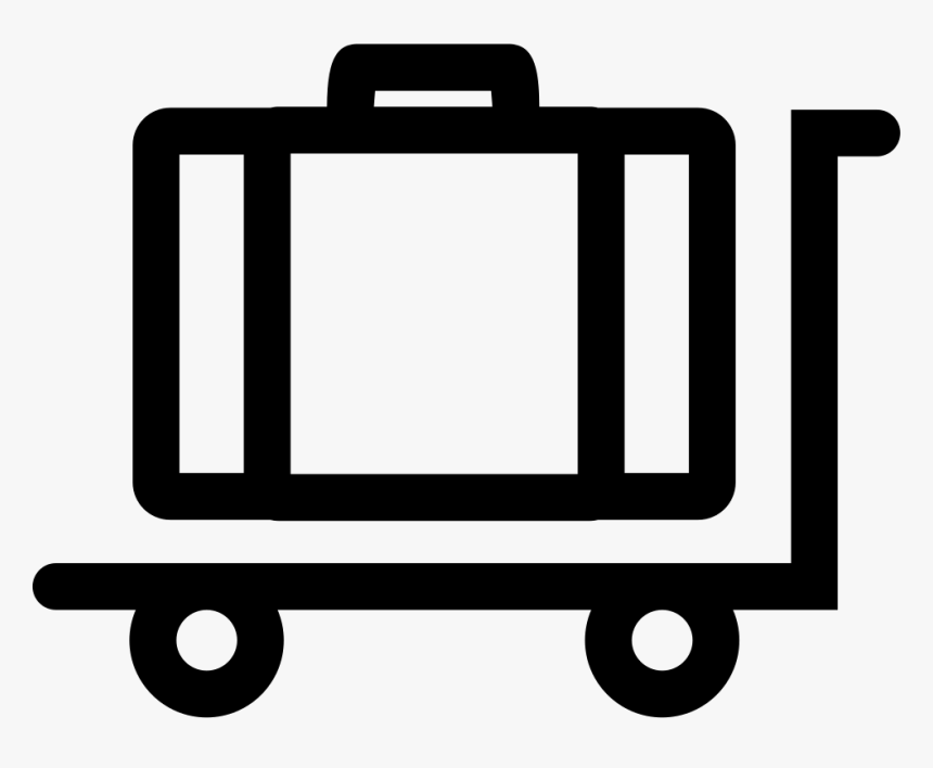 Baggage On Platform Cart Outline - Plataforma Icono, HD Png Download