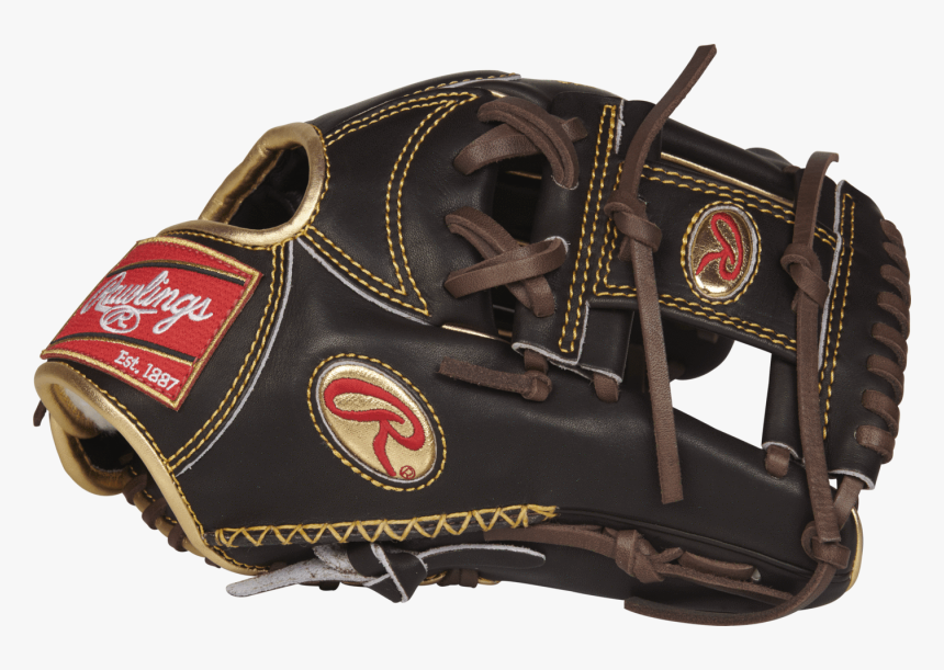 Transparent Baseball Glove Png - Guante De Baseball Negro Con Dorado, Png Download