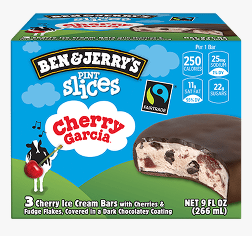 Ben & Jerry S Cherry Garcia Pint Slice - Ben And Jerry's Pint Slices, HD Png Download