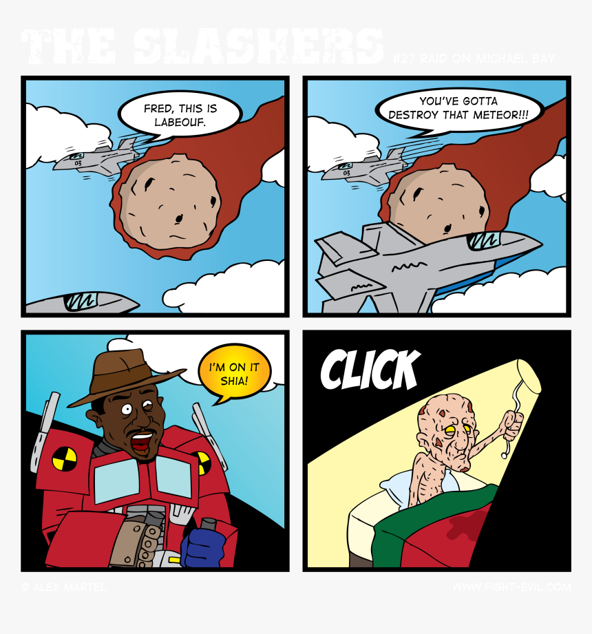 Freddy Krueger Michael Bay , Png Download - Cartoon, Transparent Png